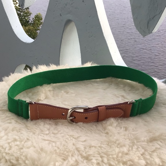 Dooney & Bourke (D&B) 6949 Leather, Brass and Canvas Belt - Excellent Condition - Picture 2 of 16